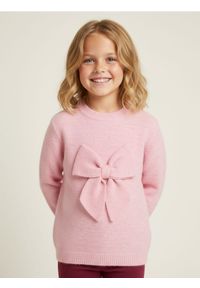 Sinsay - Sweter z ozdobną kokardą - fioletowy. Typ kołnierza: kokarda. Kolor: fioletowy #1