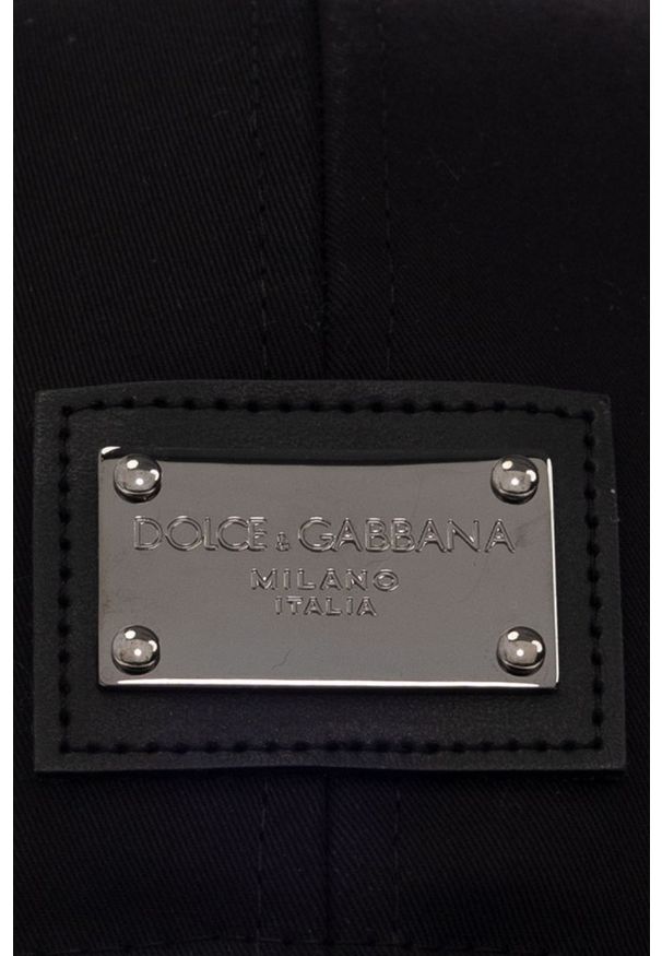 Dolce and Gabbana - DOLCE & GABBANA Czarna czapka z daszkiem, Rozmiar 58. Kolor: czarny