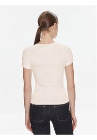 Tommy Jeans T-Shirt Badge DW0DW17881 Biały Slim Fit. Kolor: biały. Materiał: bawełna #5