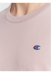 Champion T-Shirt Basic C Logo 216545 Różowy Custom Fit. Kolor: różowy. Materiał: bawełna #4