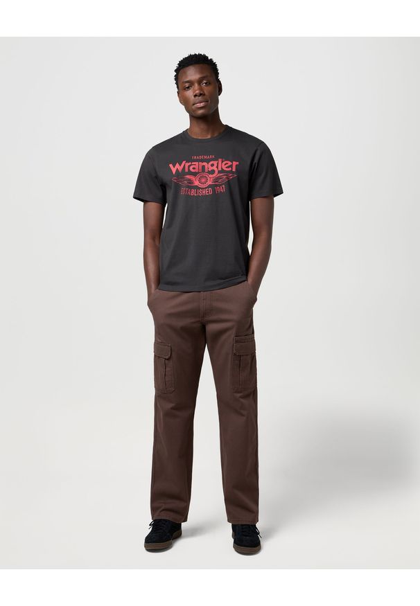 Wrangler - MESKA KOSZULKA WRANGLER AMERICANA TEE FADED BLACK 112371416