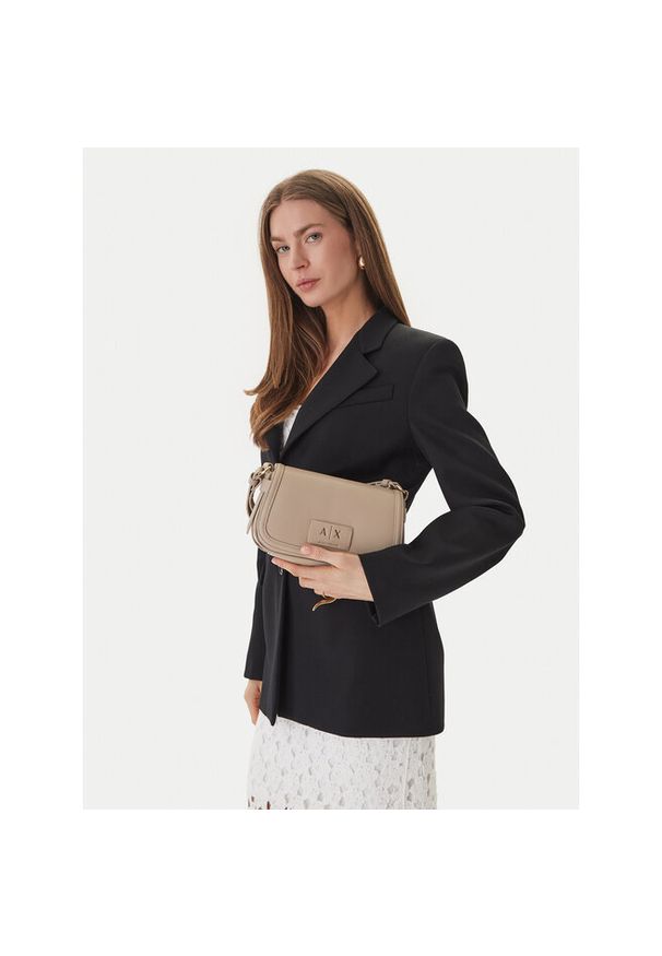 Torebka Armani Exchange. Kolor: beżowy