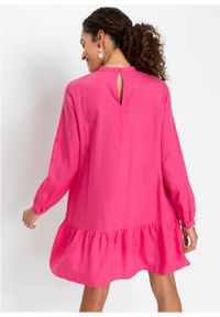 Sukienka koszulowa TENCEL™ Lyocell bonprix różowy. Kolor: różowy. Materiał: lyocell. Typ sukienki: koszulowe #3