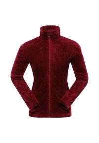ALPINE PRO - Bluza damska polarowa Alpine Pro Lomma bardzo ciepła. Kolor: czerwony. Materiał: polar. Sport: turystyka piesza