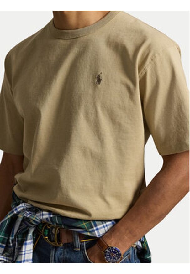 Polo Ralph Lauren T-Shirt 710A12979002 Beżowy Regular Fit. Typ kołnierza: polo. Kolor: beżowy. Materiał: bawełna