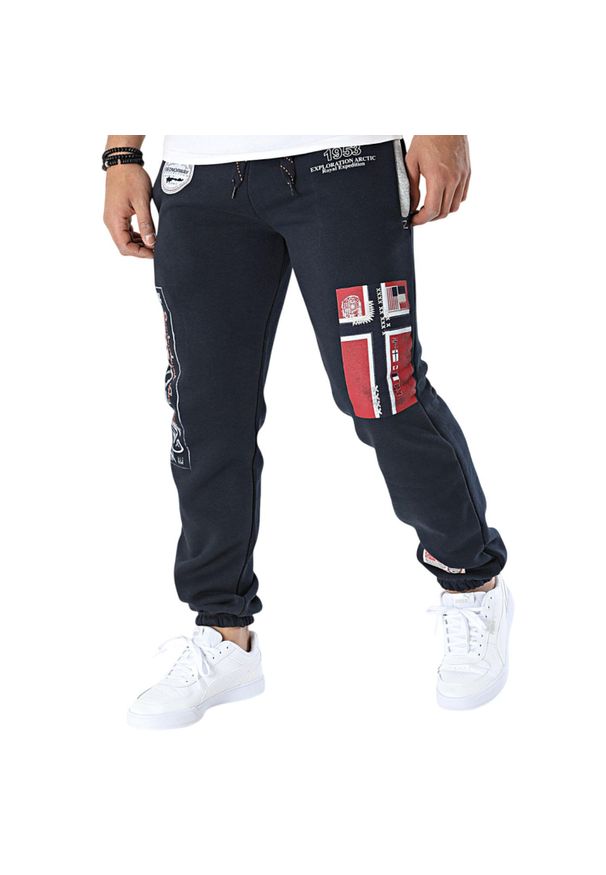 Geographical Norway - Spodnie turystyczne męskie Geonorway Expedition Moliere. Kolor: niebieski. Materiał: poliester, bawełna. Sezon: lato. Sport: turystyka piesza