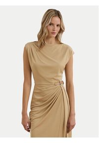 Lauren Ralph Lauren - LAUREN RALPH LAUREN Sukienka codzienna 250964076001 Beżowy Slim Fit. Okazja: na co dzień. Kolor: beżowy. Materiał: syntetyk. Typ sukienki: proste. Styl: casual #3