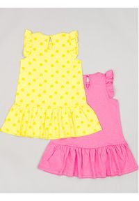 Zippy Komplet 2 sukienek ZBGAP0501 23007 Kolorowy Regular Fit. Materiał: bawełna. Wzór: kolorowy #3
