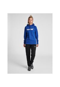 Bluza sportowa z kapturem damska Hummel Go Cotton Logo Hoodie Woman. Typ kołnierza: kaptur. Kolor: niebieski #1