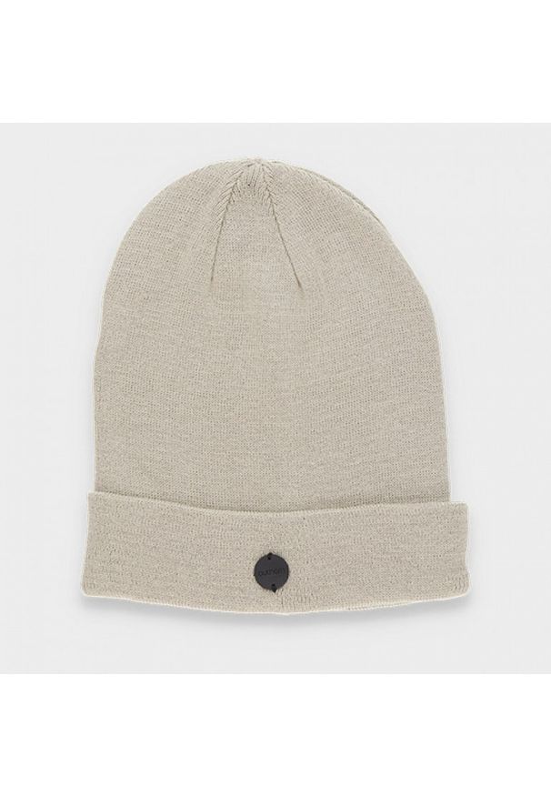 outhorn - Czapka beanie damska. Materiał: bawełna, dzianina. Styl: klasyczny