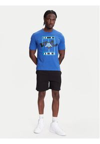 Kappa T-Shirt 351U8JW 741 Niebieski Regular Fit. Kolor: niebieski. Materiał: bawełna #5