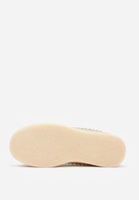 Born2be - Beżowe Sneakersy na Grubej Podeszwie Ozdobione Cyrkoniami Orinrya. Okazja: na co dzień. Kolor: beżowy. Materiał: jeans. Wzór: aplikacja #7