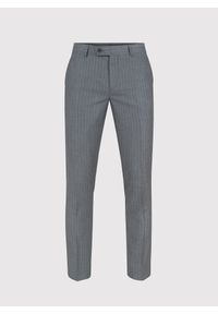 Pako Lorente - PAKO LORENTE – Szare spodnie garniturowe w prążek. Kolor: szary. Materiał: poliester, wiskoza. Wzór: prążki. Styl: elegancki #8