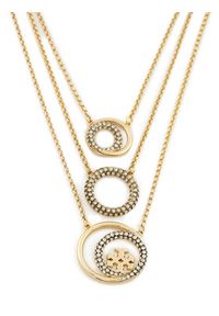 Tory Burch Naszyjnik Miller Pave Layered 163733 Złoty. Materiał: metalowe. Kolor: złoty