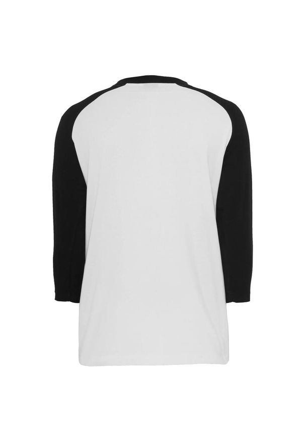 Urban Classics - T-shirt Męski Kontrastowy Raglanowy Rękaw 3/4. Kolor: biały, wielokolorowy, czarny. Długość rękawa: raglanowy rękaw
