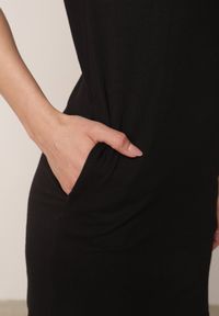 Born2be - Czarna Sukienka z Bawełny o Pudełkowym Kroju z Kieszeniami Briarspark. Okazja: do pracy, na co dzień. Kolor: czarny. Materiał: bawełna. Typ sukienki: proste, sportowe. Styl: sportowy, casual #2