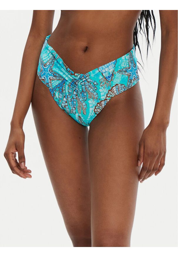 Seafolly Dół od bikini La Mer 40742-214 Turkusowy. Kolor: turkusowy. Materiał: syntetyk