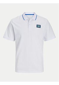 Jack & Jones - Jack&Jones Polo Hudson 12269238 Biały Regular Fit. Typ kołnierza: polo. Kolor: biały. Materiał: bawełna #7