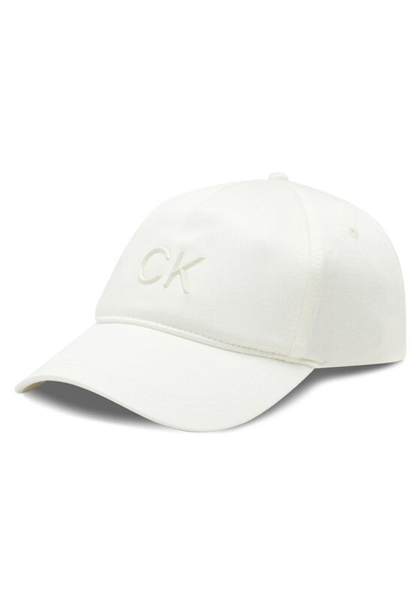Calvin Klein Czapka z daszkiem K60K610996 Biały. Kolor: biały. Materiał: materiał, bawełna