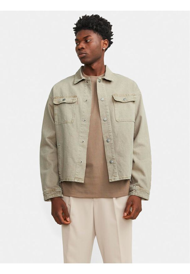 Jack & Jones - Jack&Jones Kurtka jeansowa Chase 12249029 Beżowy Loose Fit. Kolor: beżowy. Materiał: bawełna