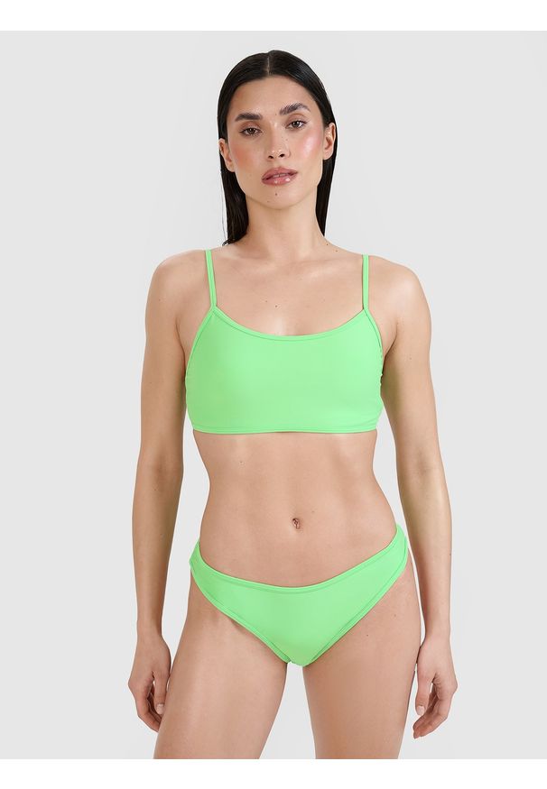 4f - 4F Góra od bikini damska - zielona S. Kolor: zielony. Materiał: materiał, włókno, syntetyk, elastan