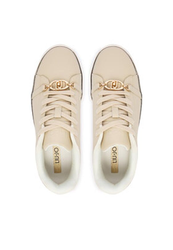 Liu Jo Sneakersy Kiki 01 BF5063 PX026 Beżowy. Kolor: beżowy. Materiał: skóra