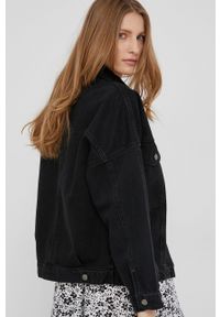 Answear Lab kurtka jeansowa damska kolor czarny przejściowa oversize. Kolor: czarny. Materiał: jeans. Styl: wakacyjny #3