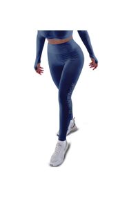 R-EVENGE - Techniczne legginsy z efektem push-up i idealną sylwetką.. Kolor: niebieski. Materiał: elastan