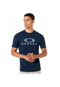 Koszulka sportowa męska Oakley O Bark Ohydrolix z krótkim rękawem. Kolor: niebieski. Długość rękawa: krótki rękaw. Długość: krótkie