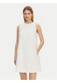 Weekend Max Mara Sukienka codzienna Racer 2515221102 Biały Regular Fit. Okazja: na co dzień. Kolor: biały. Materiał: bawełna. Typ sukienki: proste. Styl: casual #1