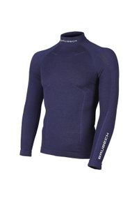 Bluza turystyczna męska Brubeck Wool Merino LS11920. Kolor: niebieski
