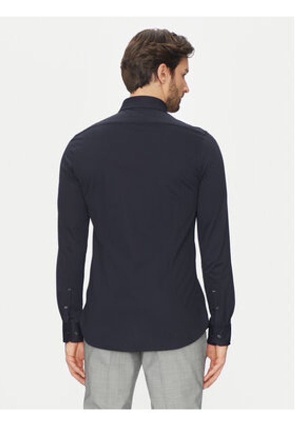 Michael Kors Koszula MD0MD91498 Granatowy Slim Fit. Kolor: niebieski. Materiał: bawełna