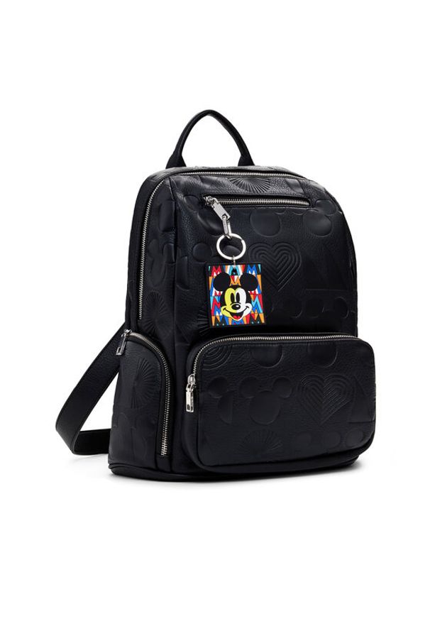 Desigual Plecak All Mickey Chester 25SAKP04 Czarny. Kolor: czarny. Materiał: skóra