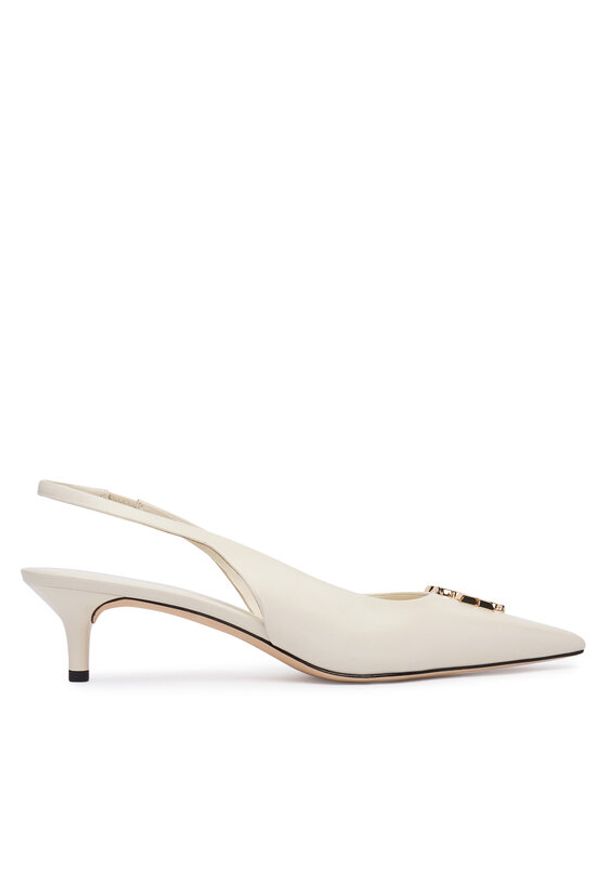 Tory Burch Czółenka Eleanor Slingback 181018 Écru. Kolor: kremowy. Materiał: skóra
