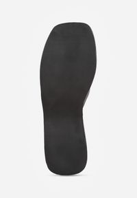 Renee - Czarne Chunky Klapki na Koturnie i Platformie z Kwadratowym Noskiem Magass. Kolor: czarny. Sezon: lato. Obcas: na koturnie. Styl: wakacyjny #6