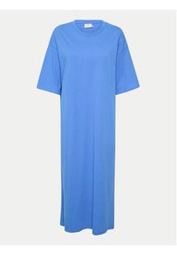 Kaffe Sukienka codzienna Edna 10507351 Niebieski Loose Fit. Okazja: na co dzień. Kolor: niebieski. Materiał: bawełna. Typ sukienki: proste. Styl: casual