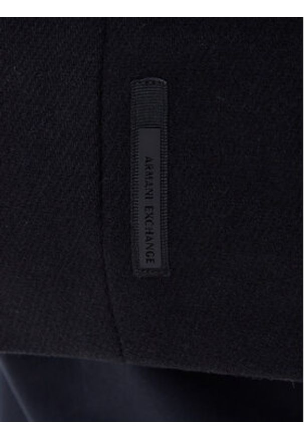Armani Exchange Płaszcz wełniany XM001121 AF18943 UB101 Granatowy Regular Fit. Kolor: niebieski. Materiał: syntetyk