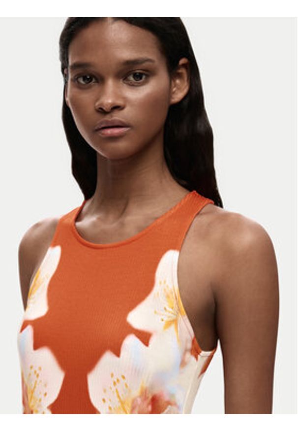 Desigual Sukienka codzienna Jasmine 26SWVK37 Pomarańczowy Slim Fit. Okazja: na co dzień. Kolor: pomarańczowy. Materiał: wiskoza. Typ sukienki: proste. Styl: casual