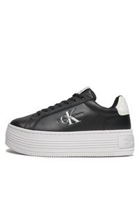 Calvin Klein Jeans Sneakersy Bold Platf Low Lace Lth Ml Met YW0YW01431 Czarny. Kolor: czarny