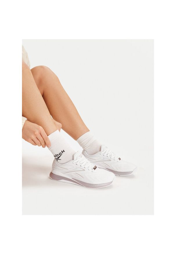 Buty na siłownię Reebok. Kolor: biały. Sport: fitness