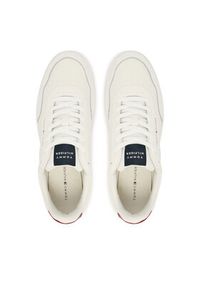 TOMMY HILFIGER - Tommy Hilfiger Sneakersy Th Basket Core Lite Lth FM0FM05713 Biały. Kolor: biały. Materiał: skóra #4