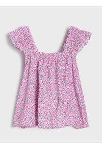 Sinsay - Bluzka lekko marszczona przy dekolcie z ozdobnymi falbanami - wielobarwny #1