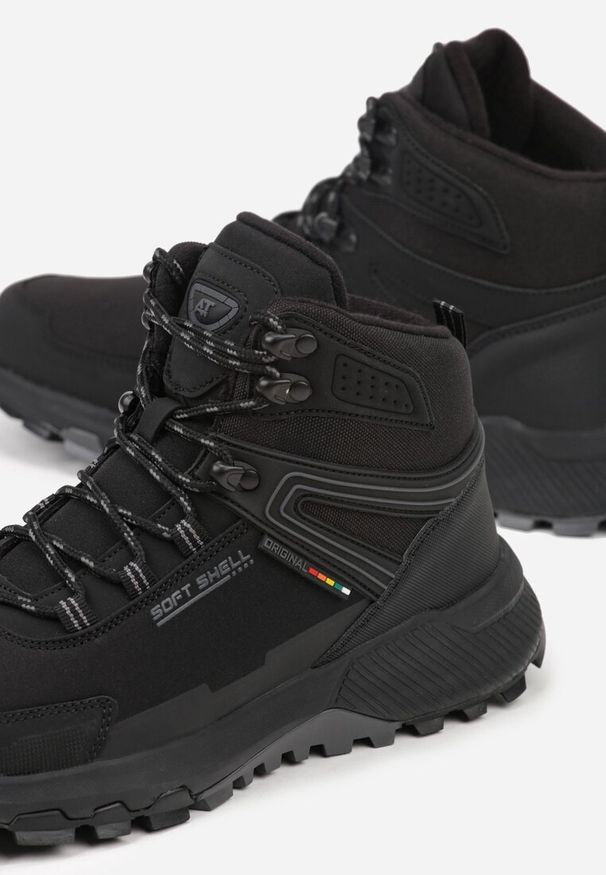 Born2be - Czarno-Szare Trzewiki Trapery Sportowe Atida. Okazja: na co dzień. Kolor: czarny. Styl: sportowy