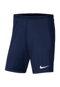 Spodenki piłkarskie męskie Nike Dry Park III treningowe szybkoschnące Dri Fit. Kolor: niebieski. Technologia: Dri-Fit (Nike). Sport: piłka nożna