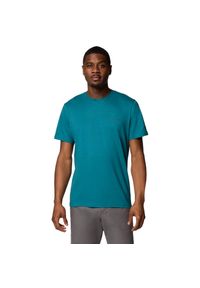 columbia - T-shirt sportowy z krótkim rękawem męski Rapid Ridge Back Graphic Tee II. Kolor: zielony. Materiał: bawełna, poliester. Długość rękawa: krótki rękaw. Długość: krótkie. Sport: turystyka piesza