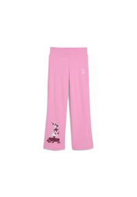 Puma - Dziecięce legginsy o rozszerzanym kroju PUMA × HELLO KITTY AND FRIENDS PUMA. Okazja: na uczelnię. Kolor: różowy. Wzór: motyw z bajki. Styl: sportowy #1
