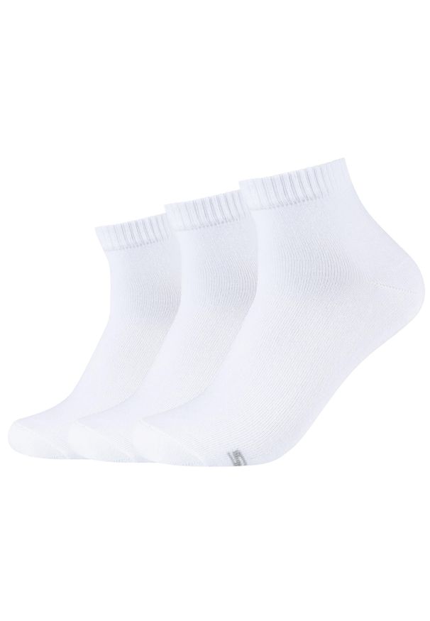skechers - Skarpetki sportowe męskie 3PPK Basic Quarter Socks. Kolor: biały. Materiał: elastan, poliamid, bawełna