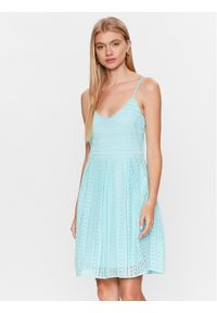 Vero Moda Sukienka letnia Honey 10220925 Niebieski Regular Fit. Kolor: niebieski. Materiał: bawełna. Sezon: lato #1