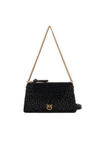 Pinko - PINKO Torebka Double Mini Pelle Ai 25-26 PLTT 105359 A2WF Czarny. Kolor: czarny. Materiał: skórzane #3