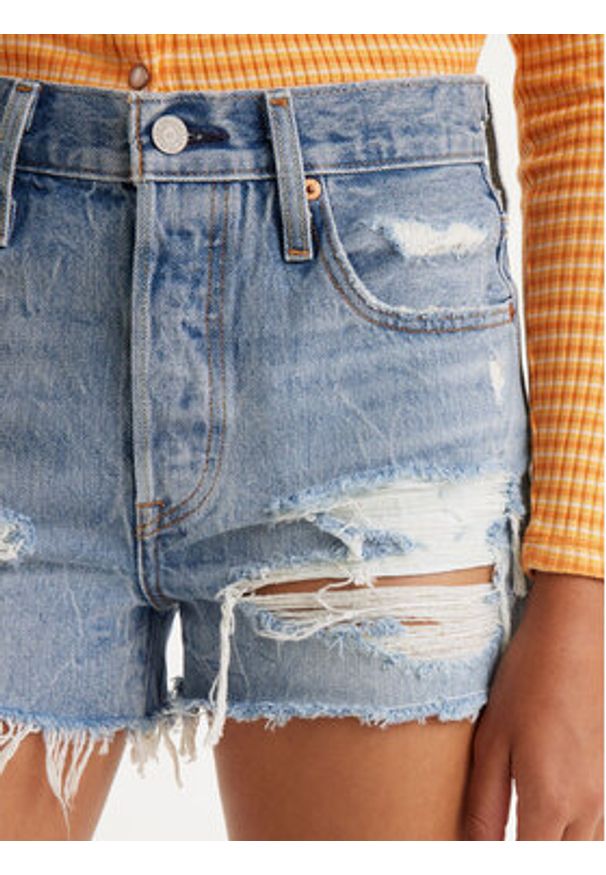 Levi's® Szorty jeansowe 501® 563270314 Niebieski Slim Fit. Kolor: niebieski. Materiał: bawełna, jeans
